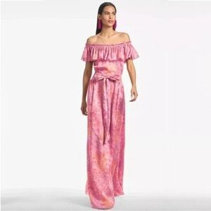 SACHIN + BABI Dress Size 20 / 20W Evening Gown NEW Nikki Pink Off Shoulder